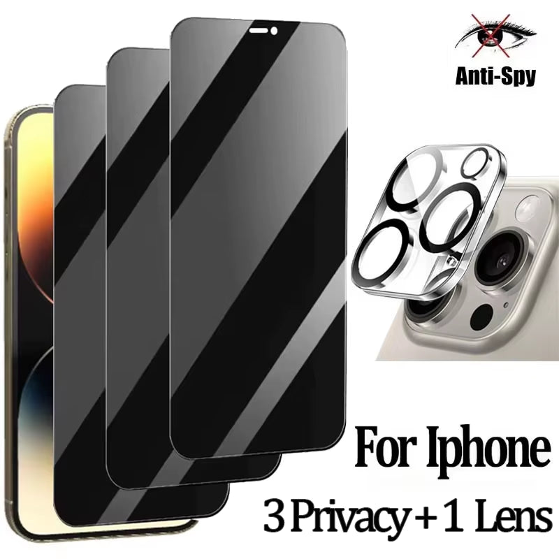 For 16 15 14 Pro Privacy Tempered Glass for 15 14 13 12 11 Pro Max 14 13 16 16 Pro anti Spy Screen Protector 14Pro